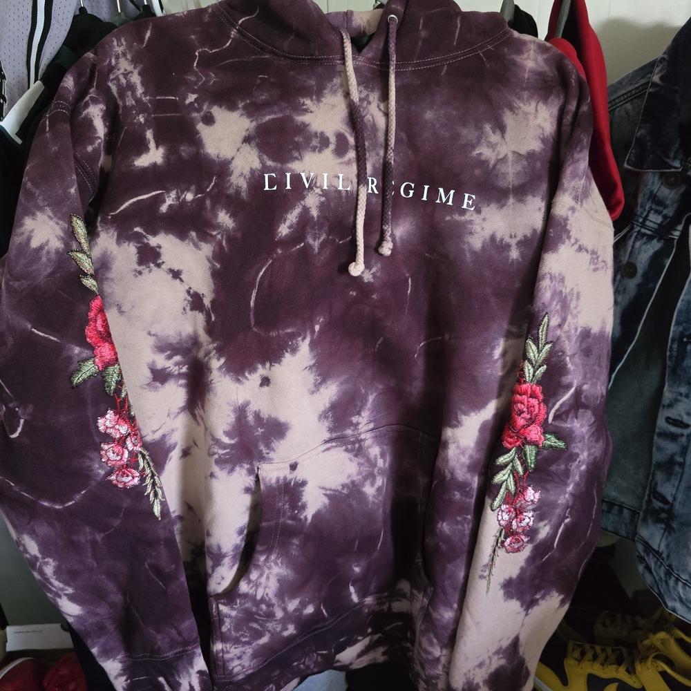 Civil Regime Purple Tie-Dye Men's Hoodie